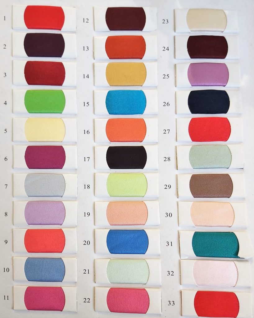 Camelia Boutique's color chart - Camellia Boutique By Ahlam Jamal