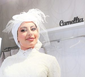 Bridal french veil with a turban by camellia boutique - Image 4